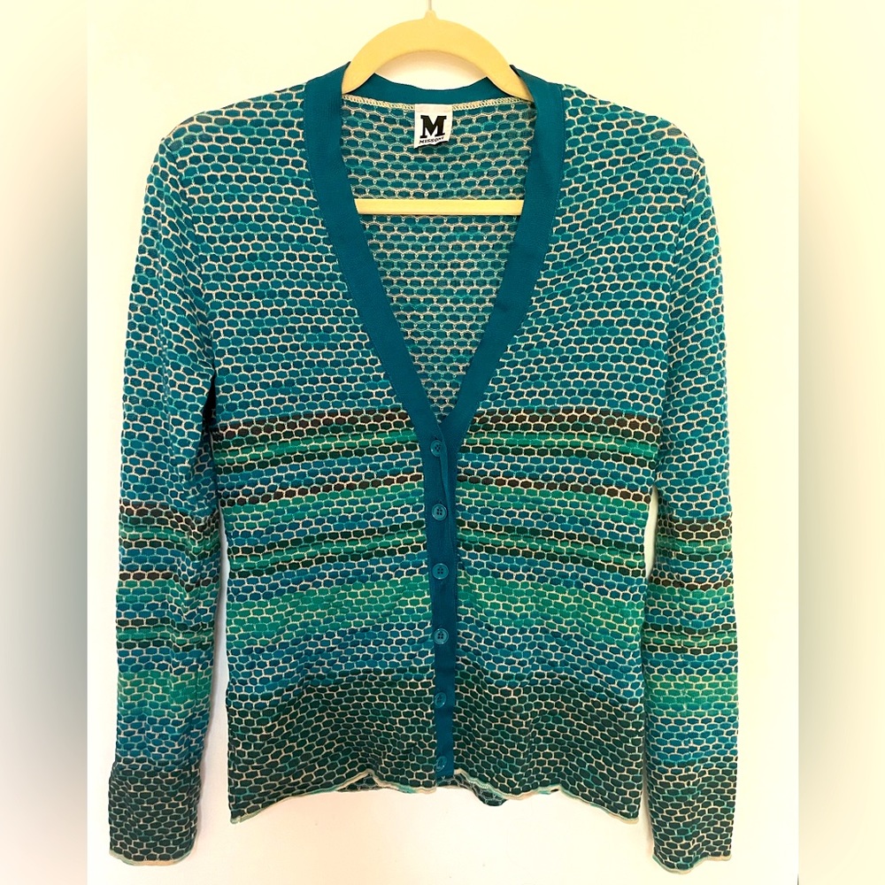 M Missoni lightweight knit cardigan sweater